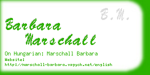 barbara marschall business card